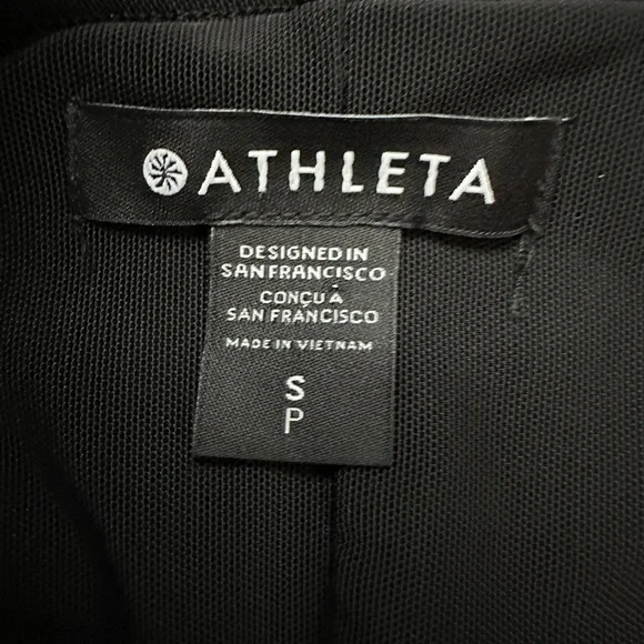 Athleta Delancey Black Half Zip Long Sleeve Mock Neck Dress with Pockets-SP - Picture 9 of 13